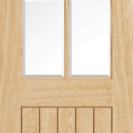 OAK BELIZE 4 LIGHT WITH CLEAR BEV GLASS